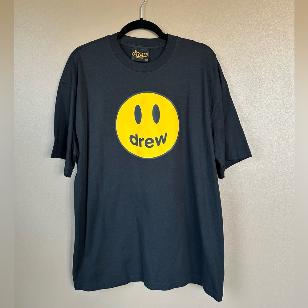 NEW Drew House Black Smiley Tee - Medium